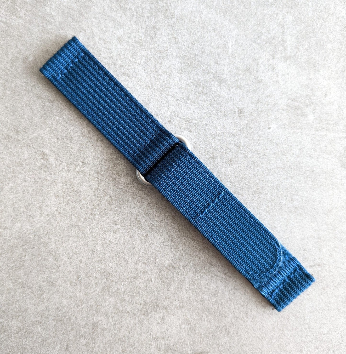 Premium Ribbed Two Piece Ballistic Nylon Strap - Ocean Blue