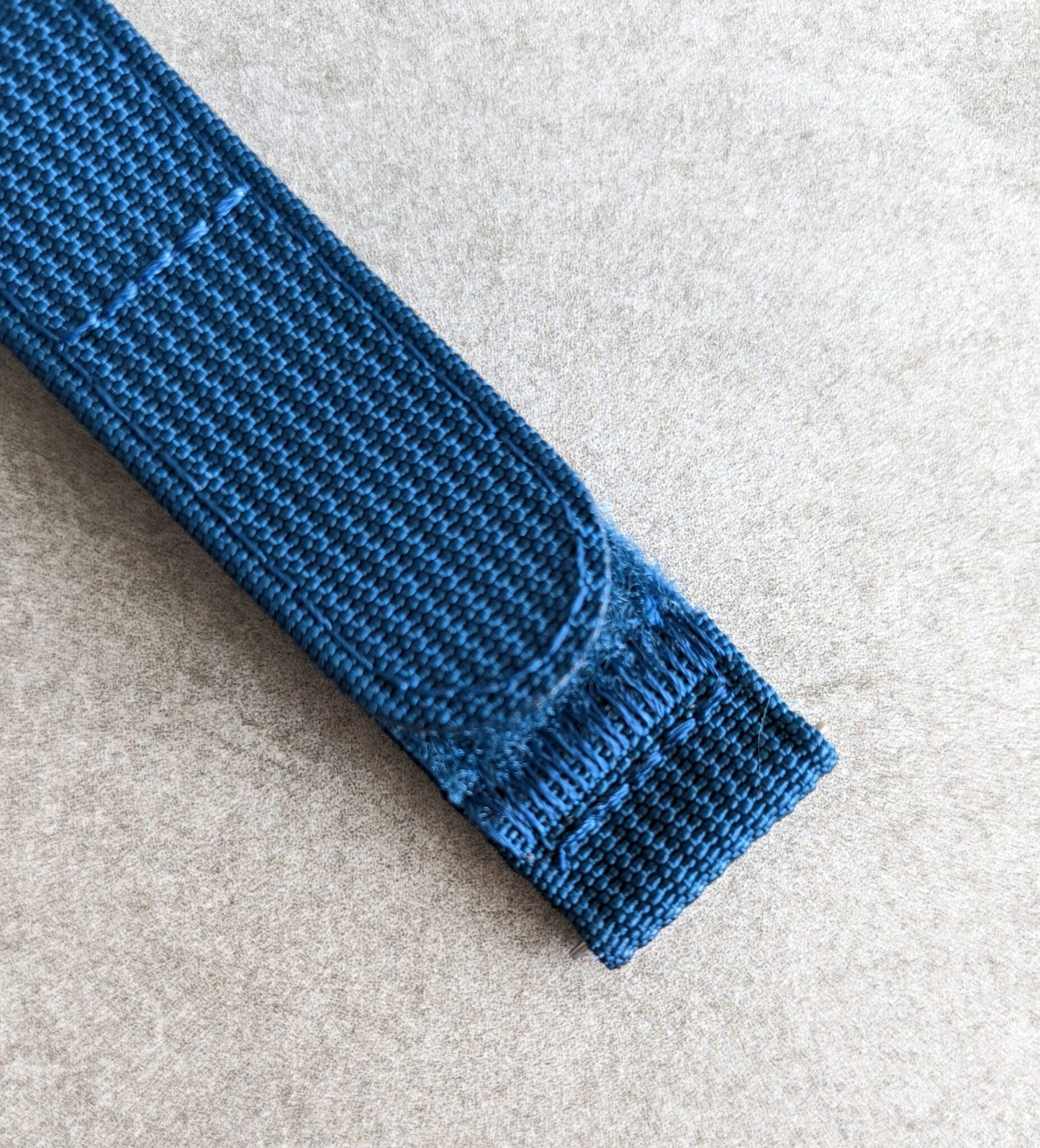 Premium Ribbed Two Piece Ballistic Nylon Strap - Ocean Blue