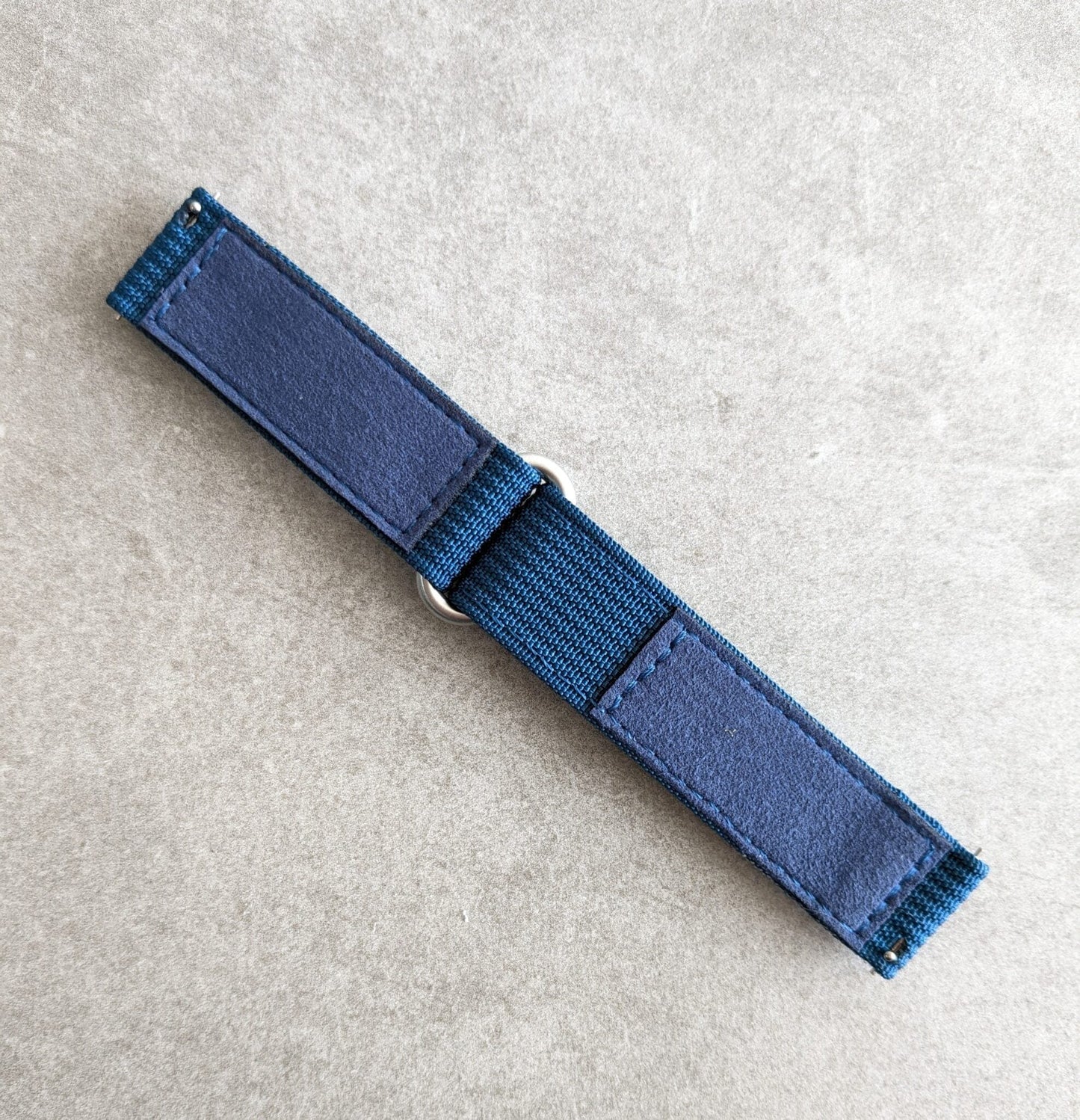 Premium Ribbed Two Piece Ballistic Nylon Strap - Ocean Blue