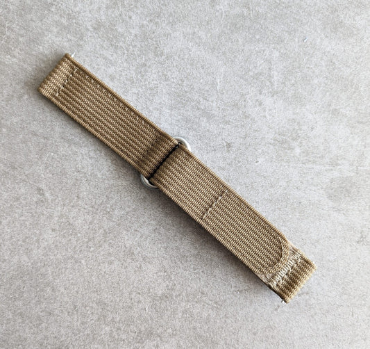 Premium Ribbed Two Piece Ballistic Nylon Strap - Mocha