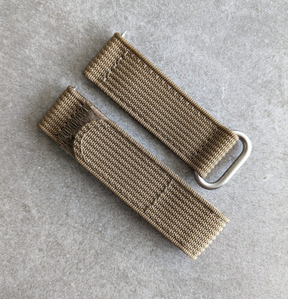 Premium Ribbed Two Piece Ballistic Nylon Strap - Mocha