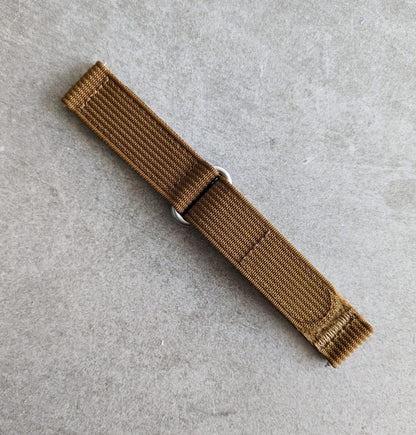 Premium Ribbed Two Piece Ballistic Nylon Strap - Coffee