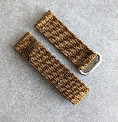 Premium Ribbed Two Piece Ballistic Nylon Strap - Coffee