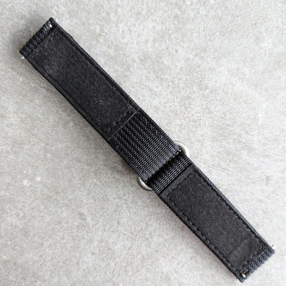 Premium Ribbed Two Piece Ballistic Nylon Strap - Black