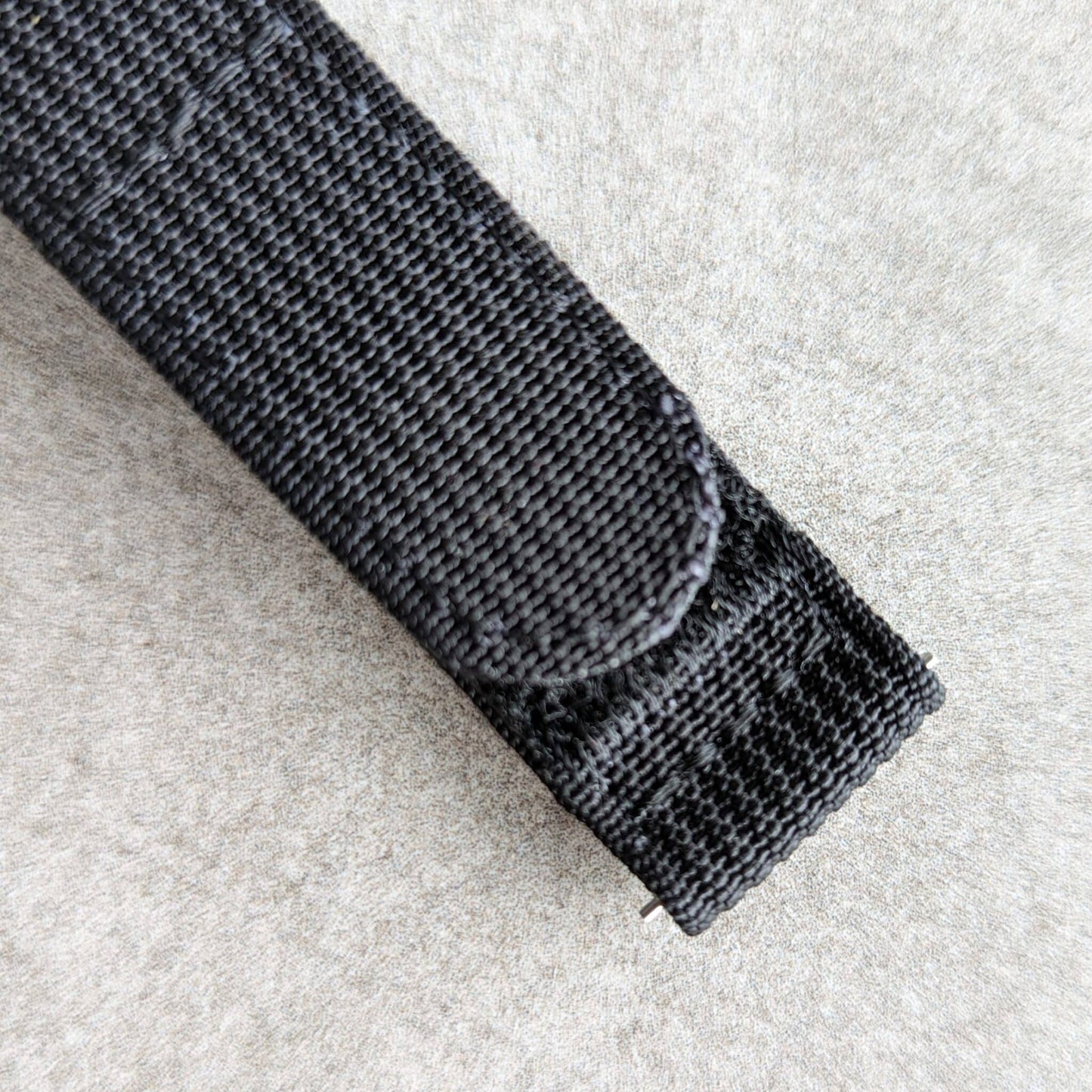 Premium Ribbed Two Piece Ballistic Nylon Strap - Black