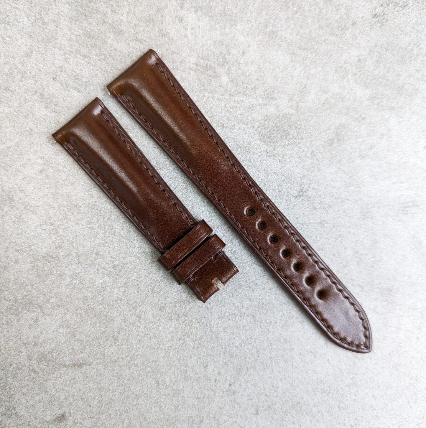 Shell Cordovan Watch Strap - Cognac