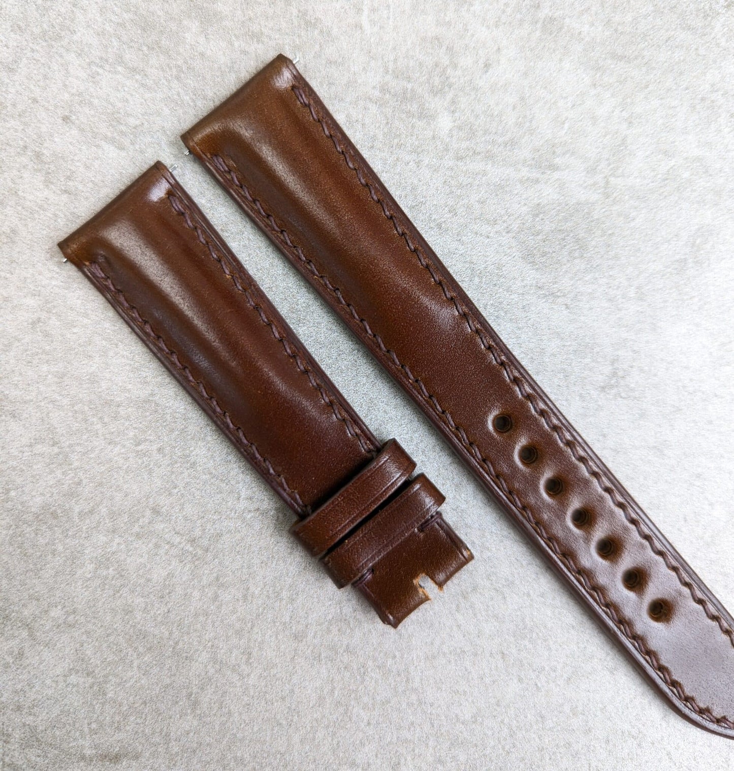 Shell Cordovan Watch Strap - Cognac