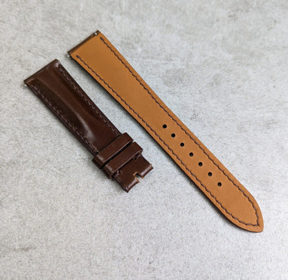 Shell Cordovan Watch Strap - Cognac