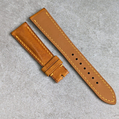 Badalassi Wax Strap - Golden Tan Padded W/Matching stitch