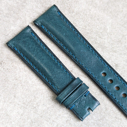 Badalassi Wax Strap - Ocean Blue Padded W/Matching stitch