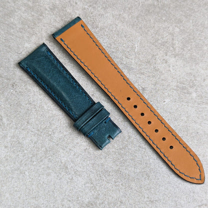 Badalassi Wax Strap - Ocean Blue Padded W/Matching stitch