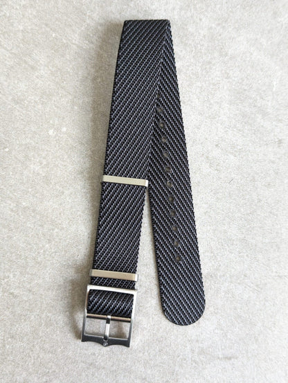 Woven Nylon Single Pass Strap - Chevron Grey