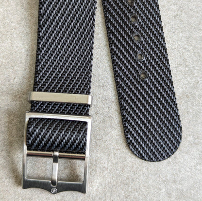 Woven Nylon Single Pass Strap - Chevron Grey