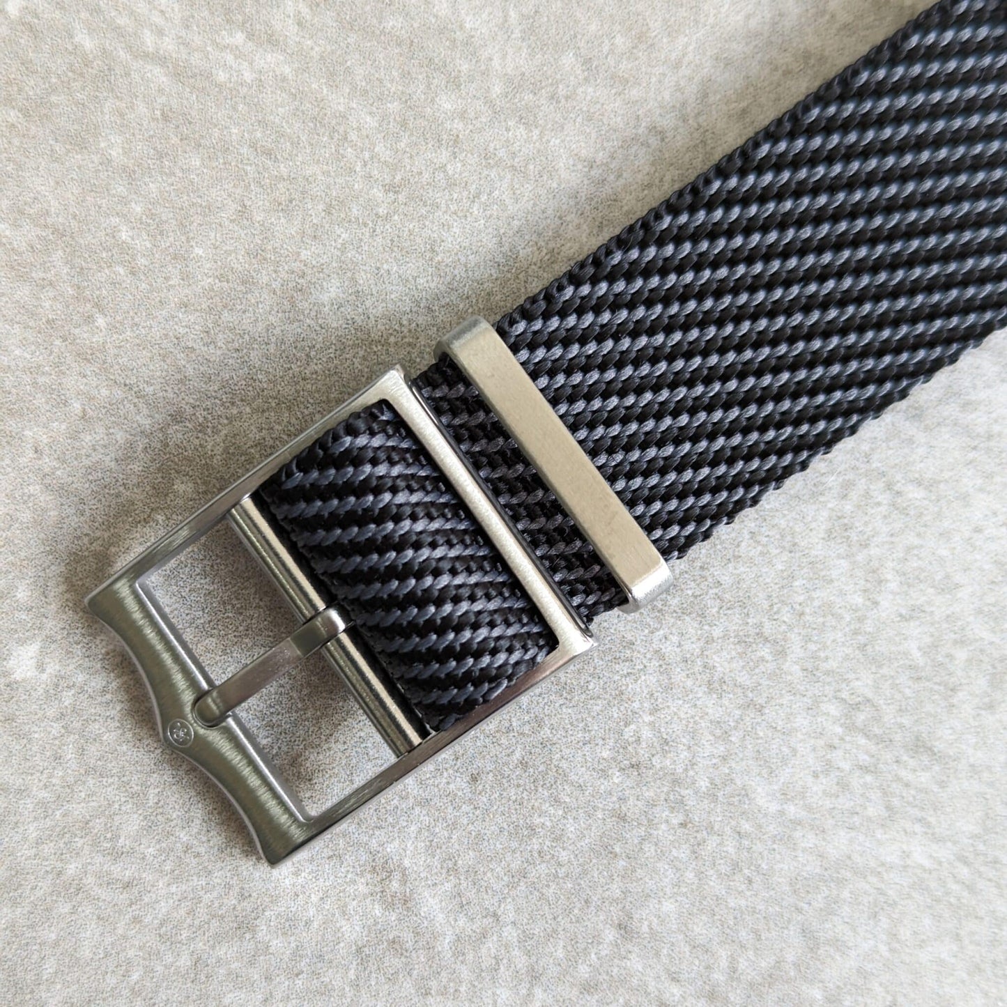 Woven Nylon Single Pass Strap - Chevron Grey