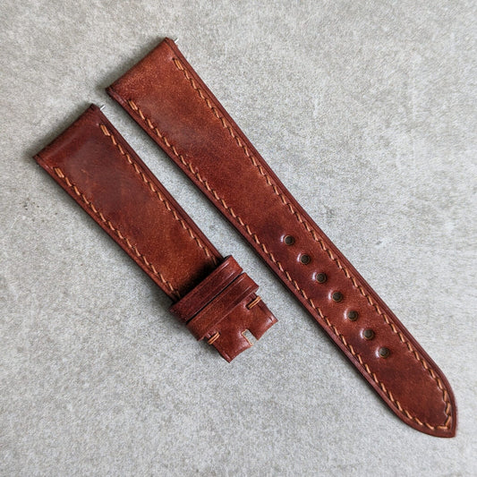 Shell Cordovan Watch Strap - Cognac Marbled Museum