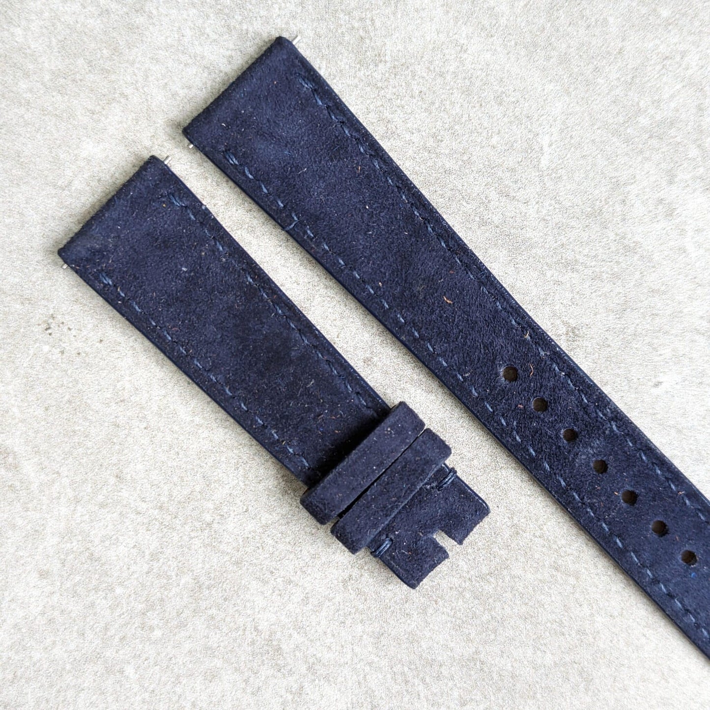 Premium Kid Suede Strap - Deep Blue