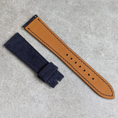 Premium Kid Suede Strap - Deep Blue