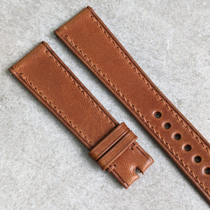 Wickett & Craig Strap - Chestnut W/Matching Stitch