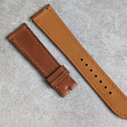 Wickett & Craig Strap - Chestnut W/Matching Stitch