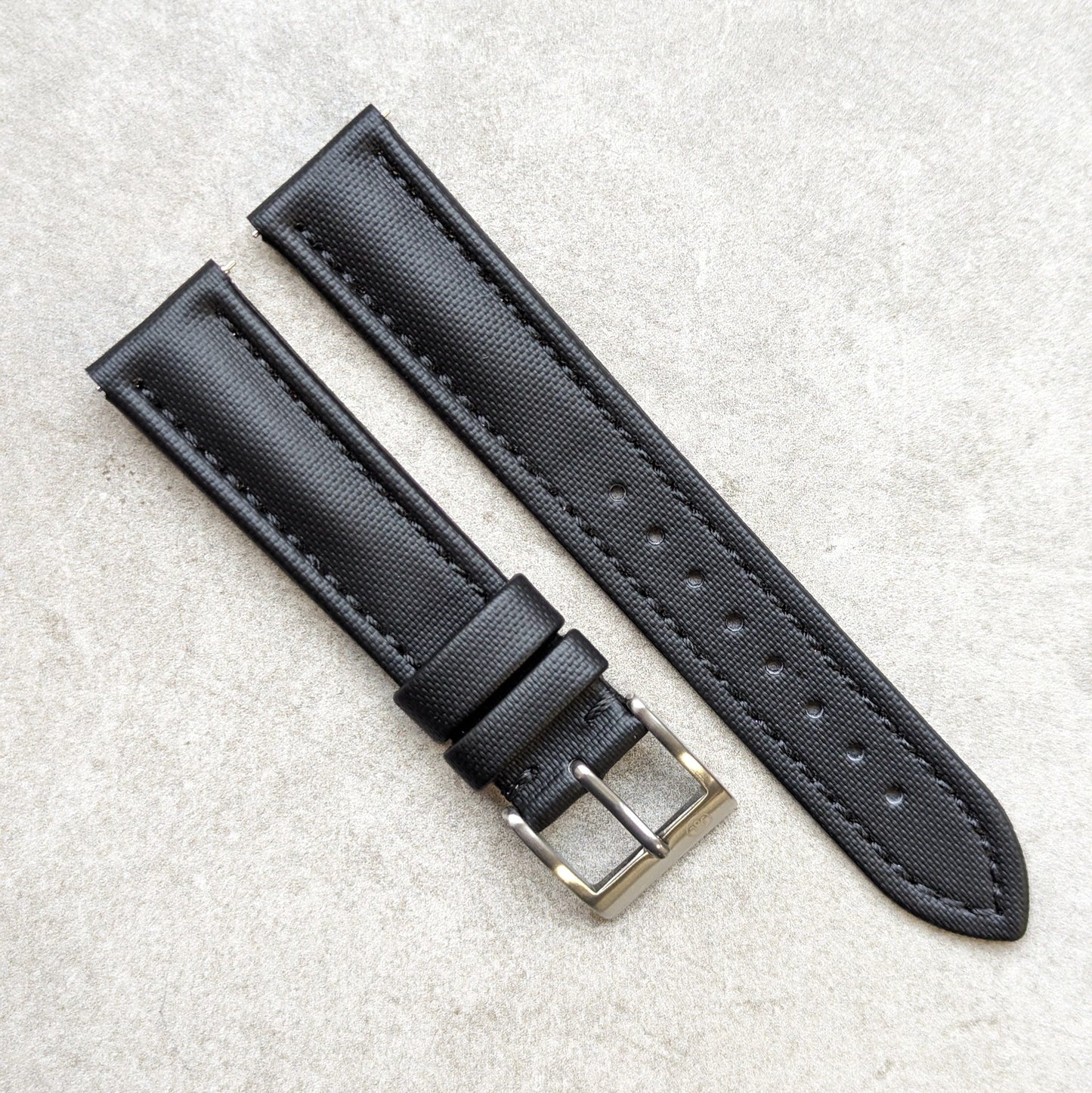 Sailcloth Watch Strap - Black