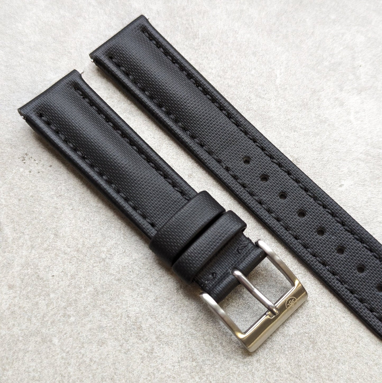 Sailcloth Watch Strap - Black