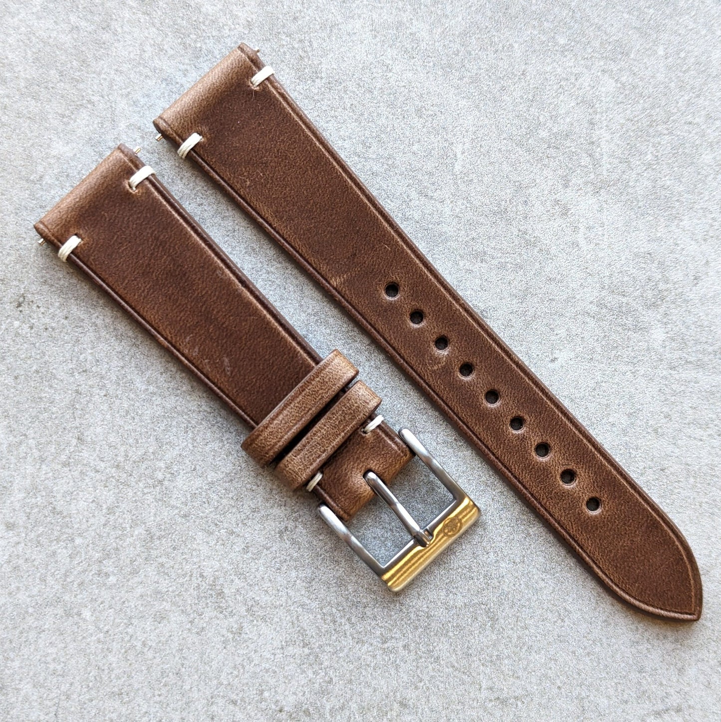 Horween Chromexcel Strap Minimal Stitch - Natural Tan - RTW