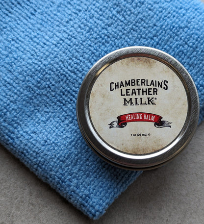 Chamberlain's Leather Healing Balm - 1oz Tin & Cloth