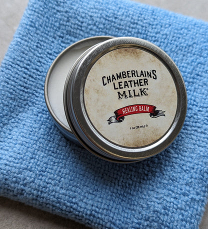 Chamberlain's Leather Healing Balm - 1oz Tin & Cloth