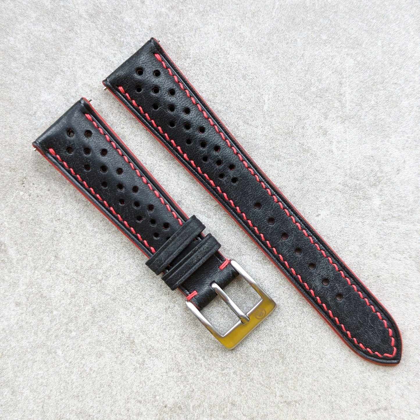 Pueblo Rally Watch Strap - Black & Red - RTW