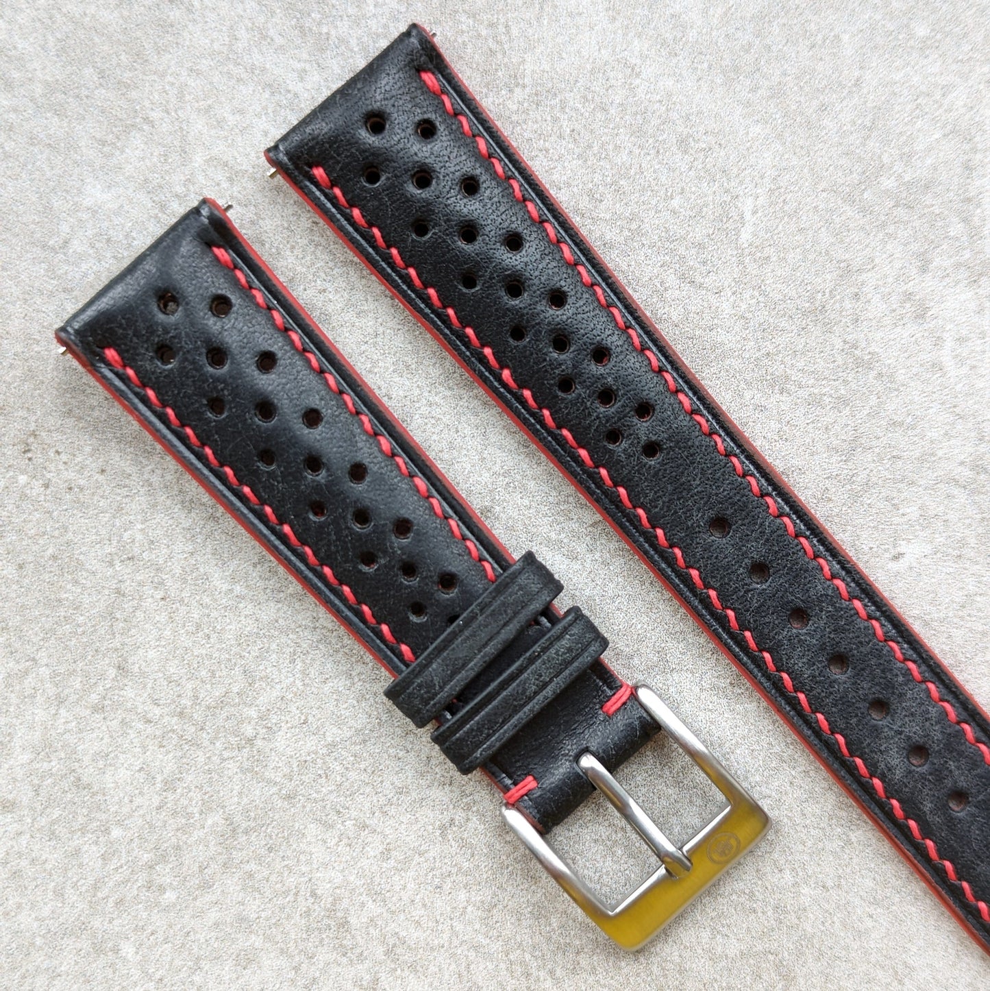 Pueblo Rally Watch Strap - Black & Red - RTW