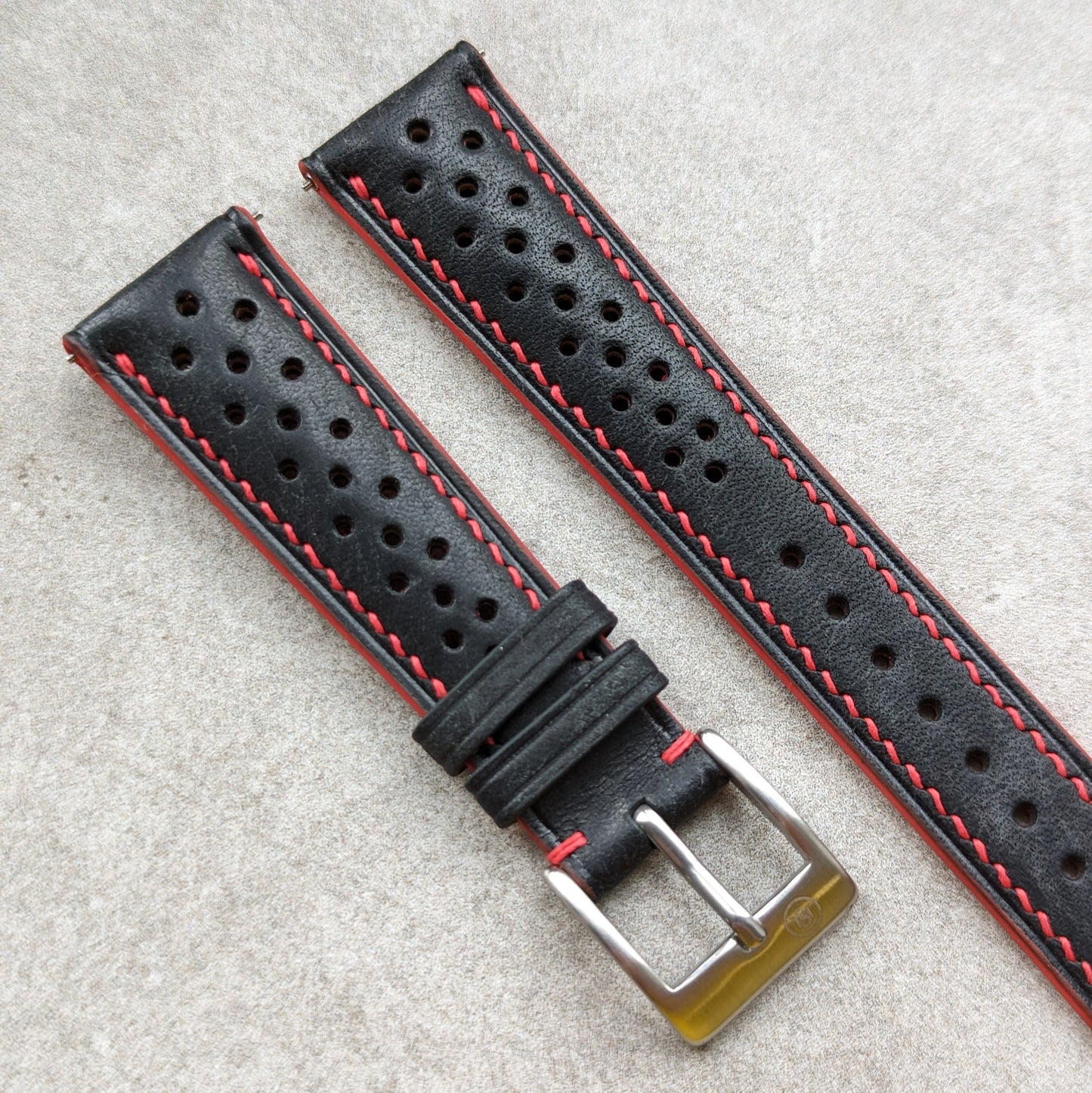 Pueblo Rally Watch Strap - Black & Red - RTW