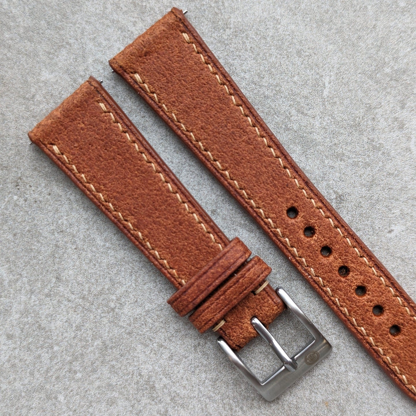 Pitted Vintage Calfskin - Tan Brown