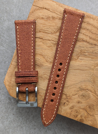 Pitted Vintage Calfskin - Tan Brown