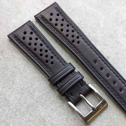 French Calfskin Rally Strap - Black - RTW