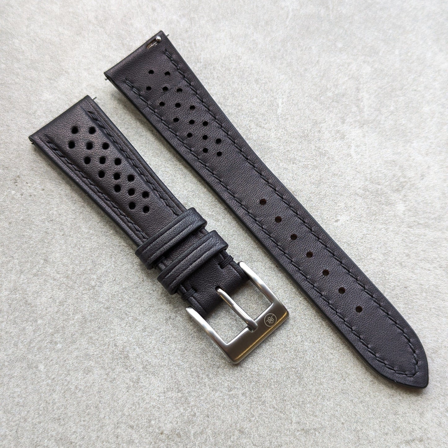 French Calfskin Rally Strap - Black - RTW