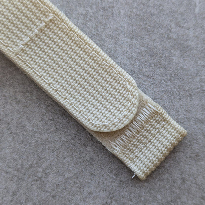 Premium Ribbed Two Piece Ballistic Nylon Strap - Cream