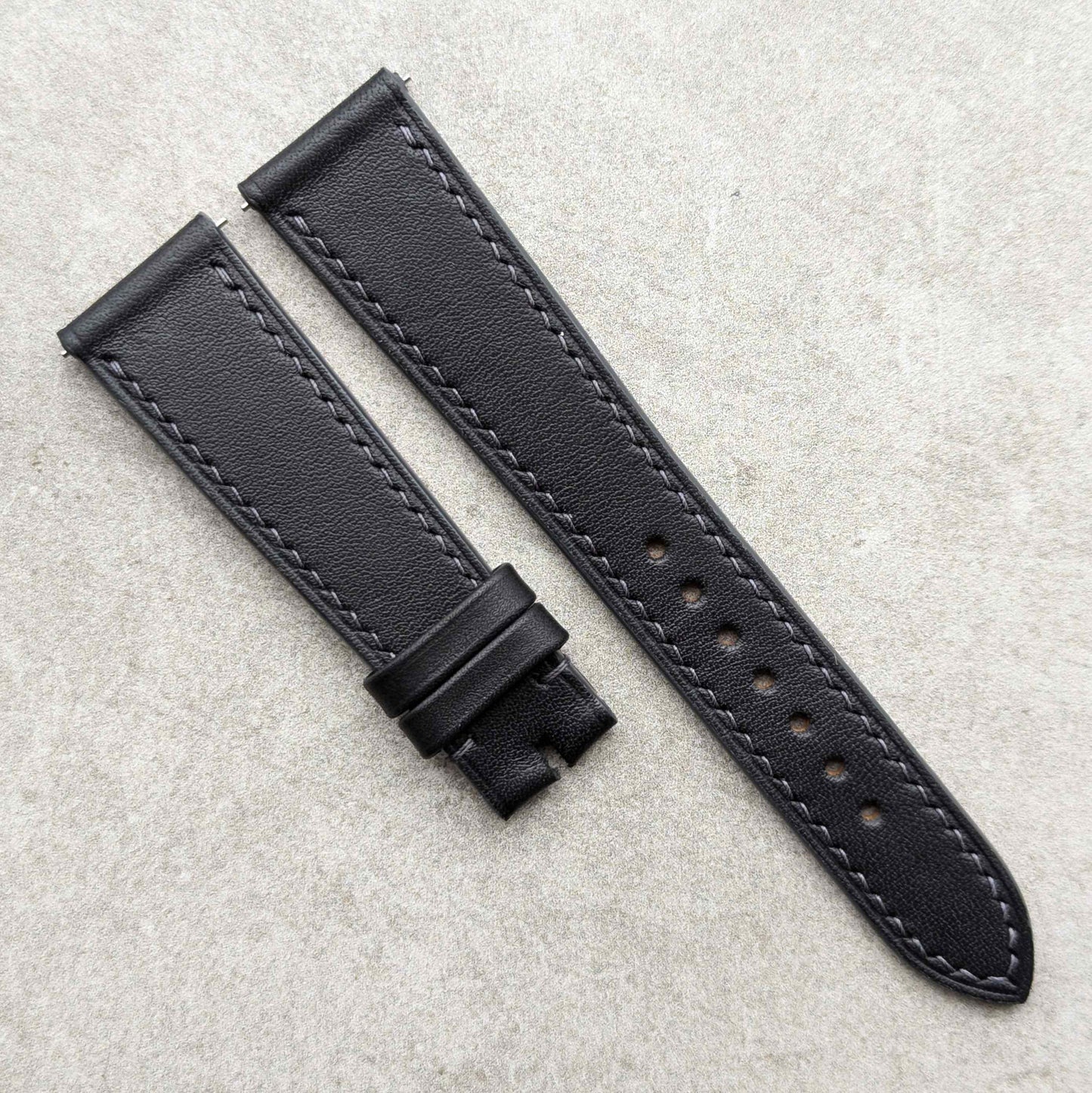 Barenia Calfskin Watch Strap - Graphite Grey