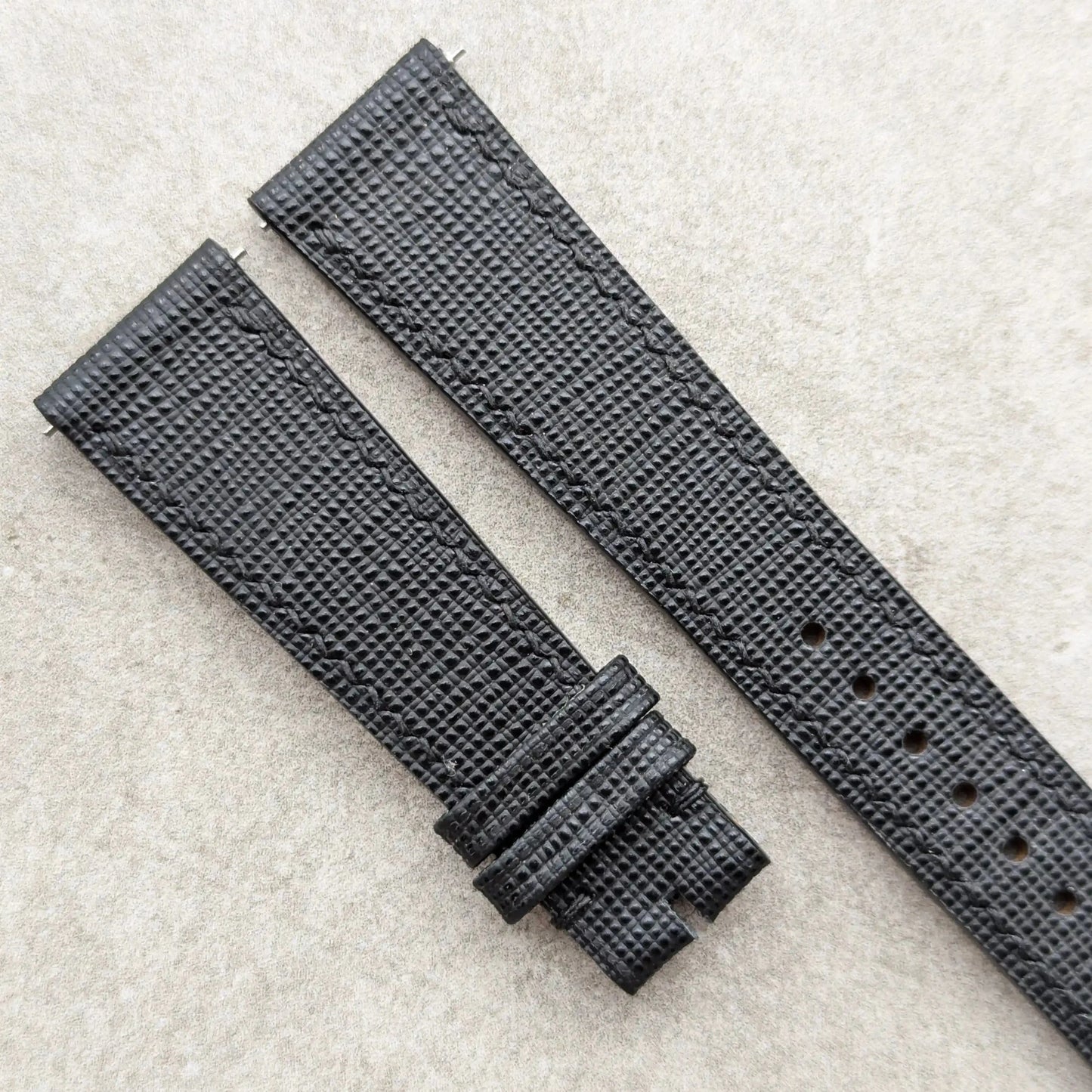 Saffiano Calfskin Watch Strap - Black