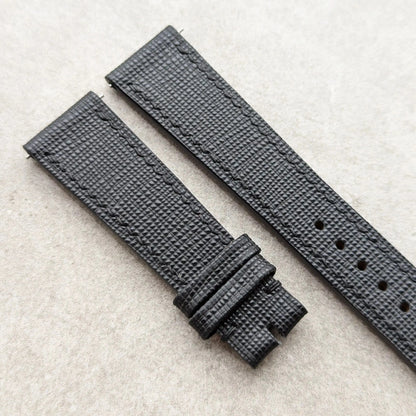 Saffiano Calfskin Watch Strap - Black