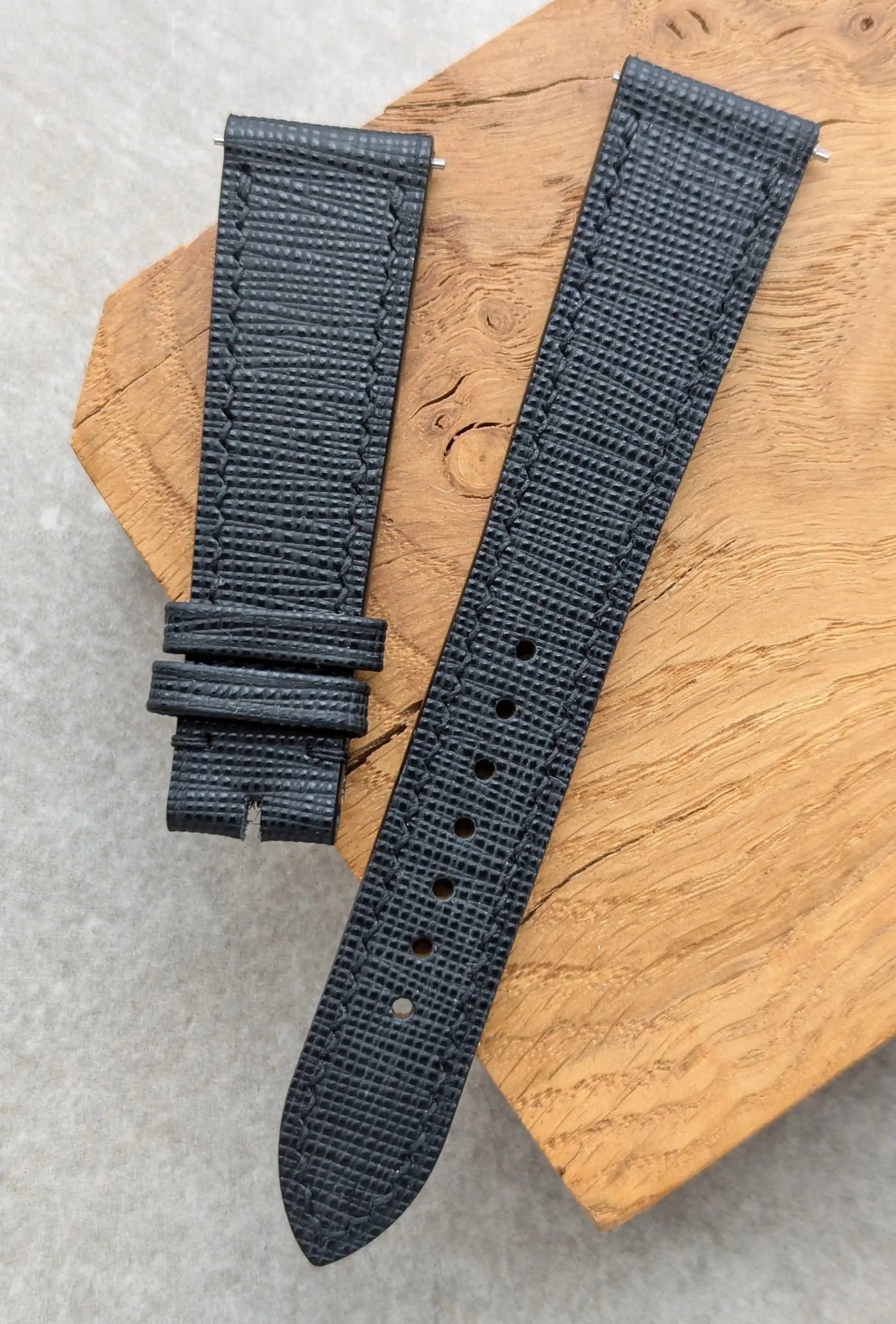 Saffiano Calfskin Watch Strap - Black