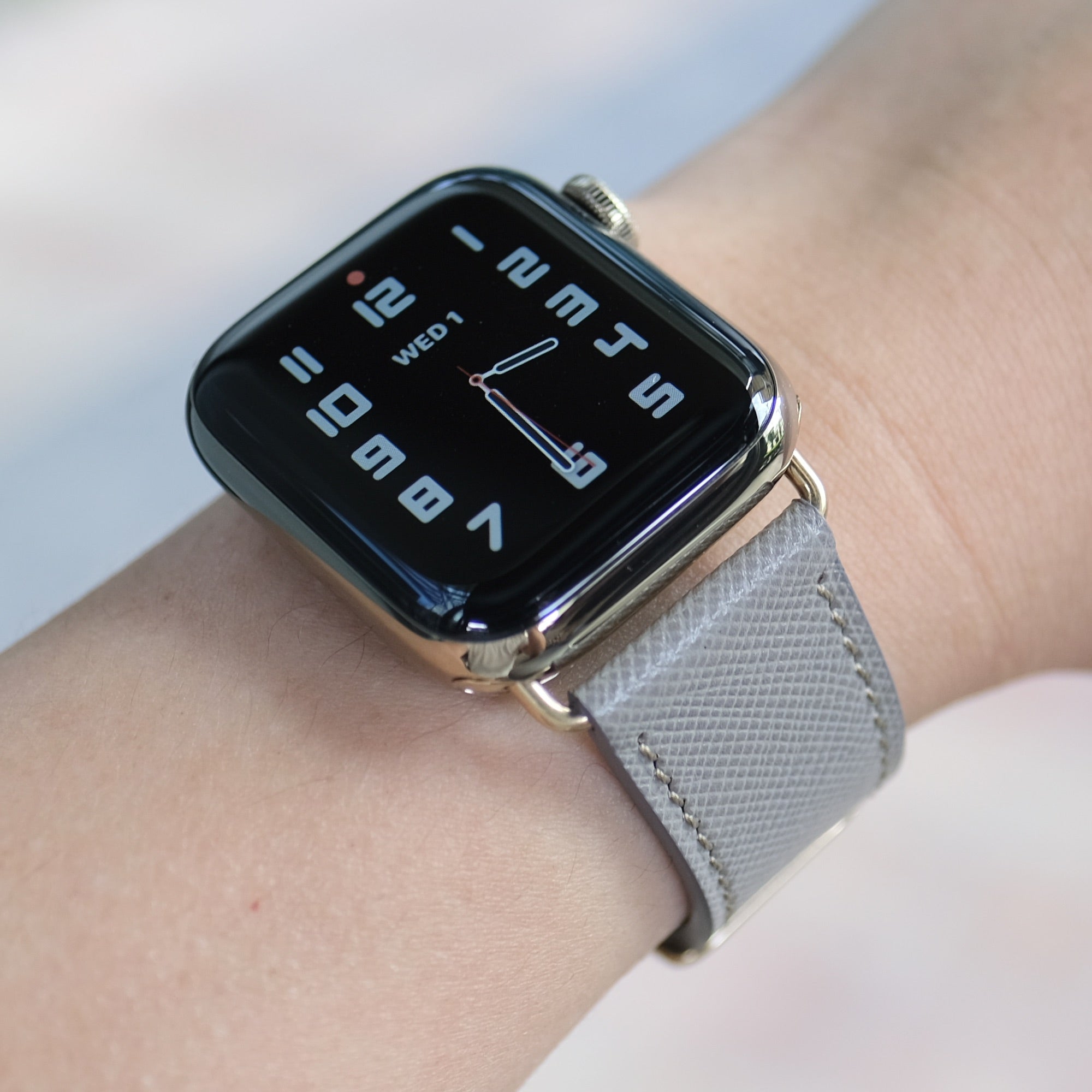 Saffiano leather apple watch band on sale