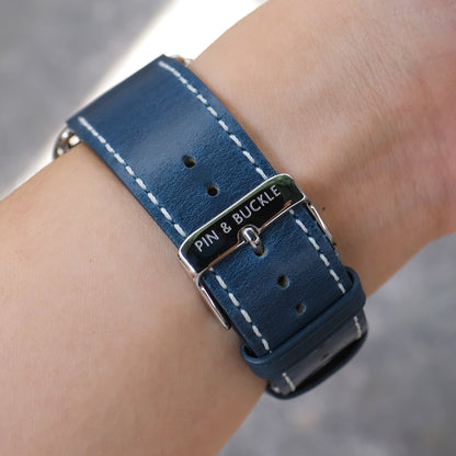 Luxe Leather Apple Watch Band - Ocean Blue