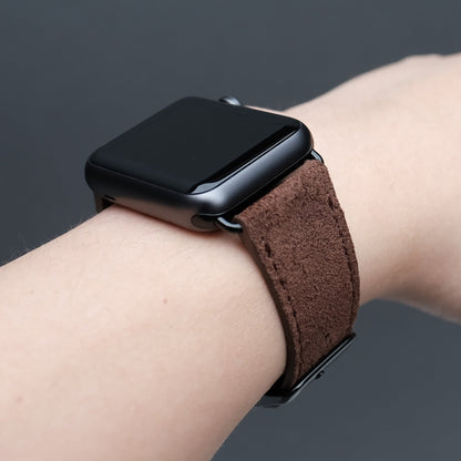 Velour Suede Apple Watch Band - Chocolate