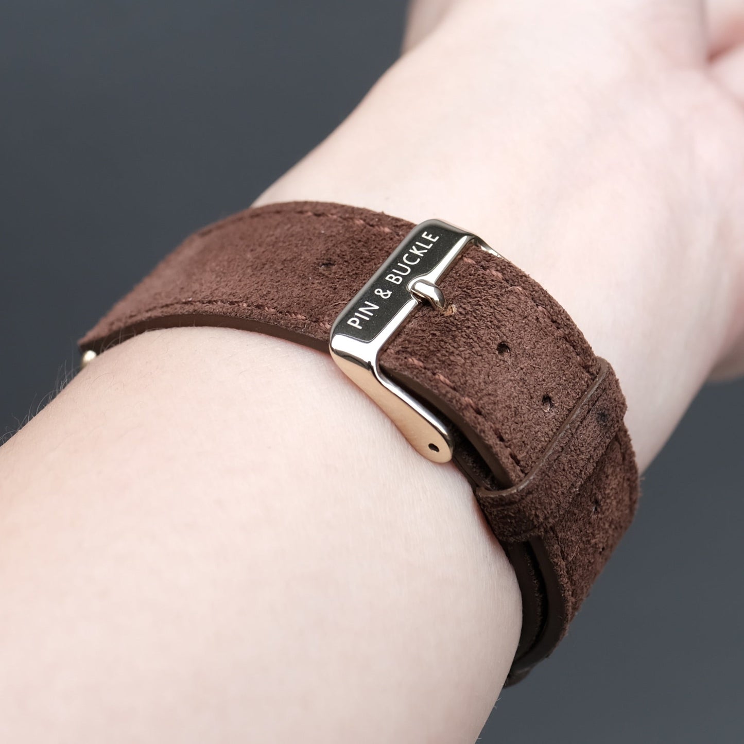 Velour Suede Apple Watch Band - Chocolate