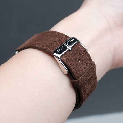 Velour Suede Apple Watch Band - Chocolate