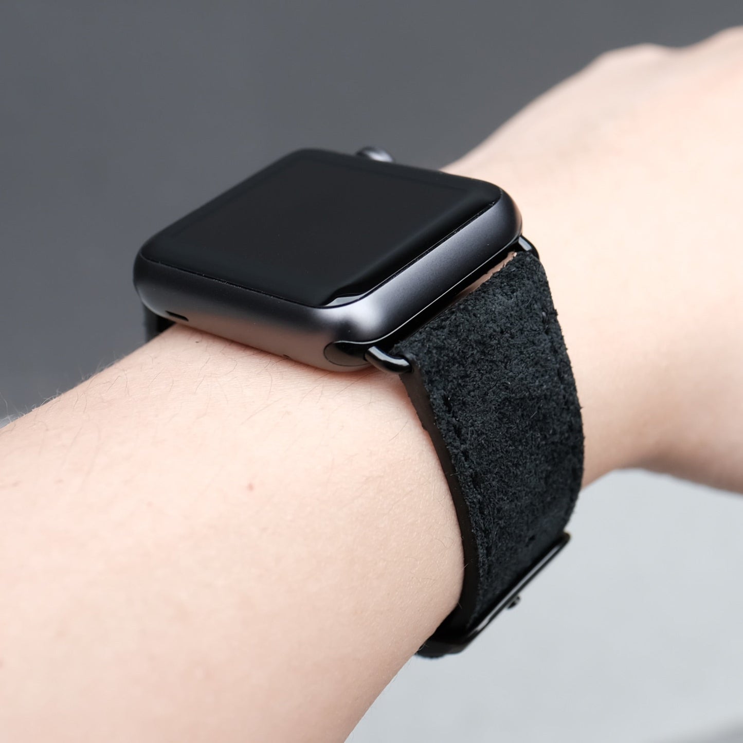 Velour Suede Apple Watch Band - Onyx