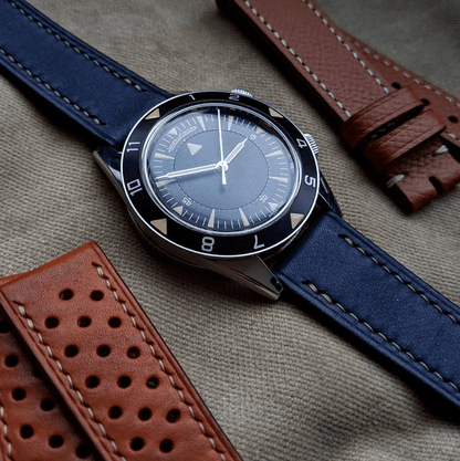 French Calfskin Watch Strap - Navy Blue