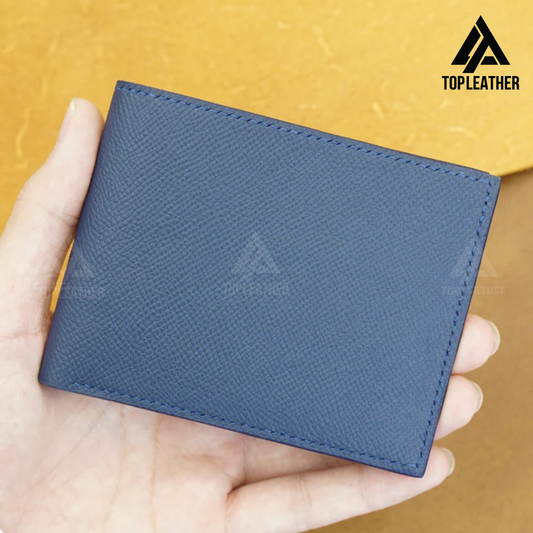 Epsom Leather Wallet - Blue Navy