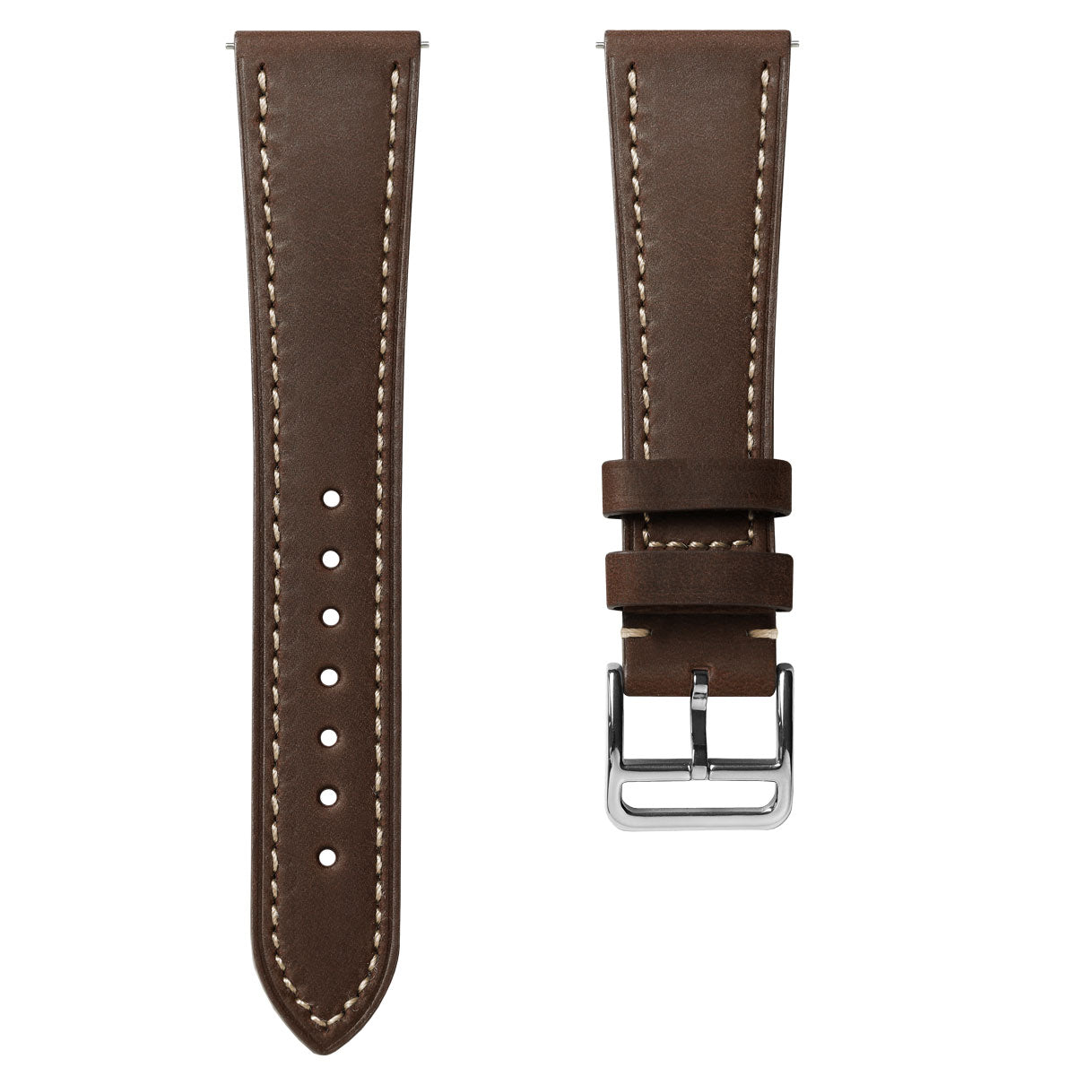 Brixham Special Buckle Classic Leather Watch Strap - Vintage Chestnut