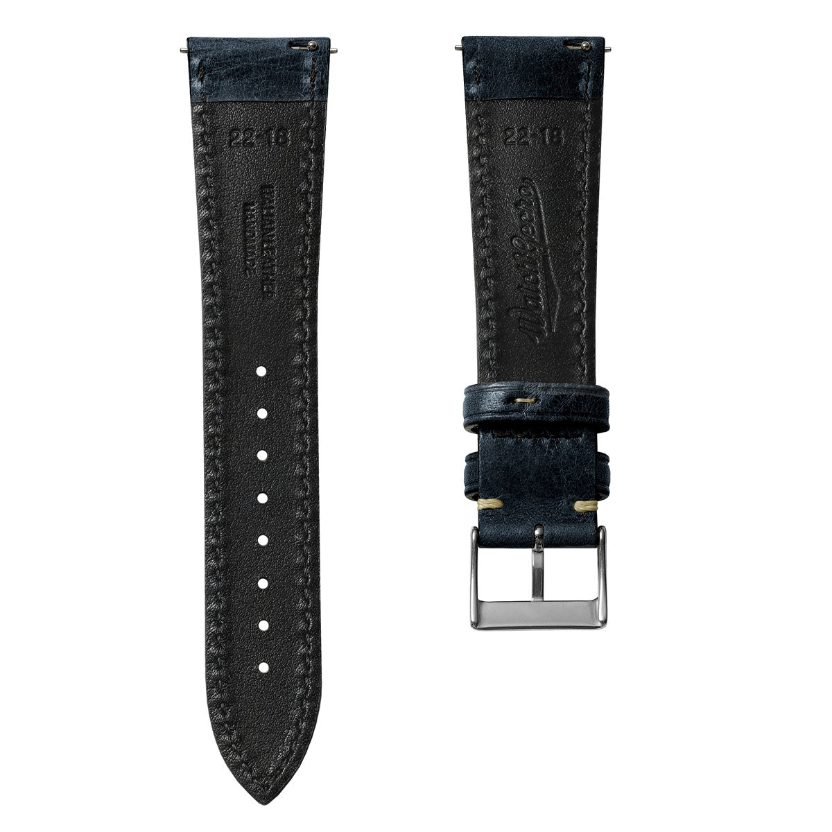 Classic Highley Genuine Leather Watch Strap - Blue